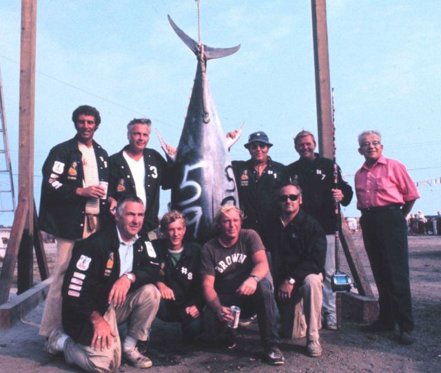 Proud fishermen with their catch at the United States Atlantic Tuna Tournament Picture