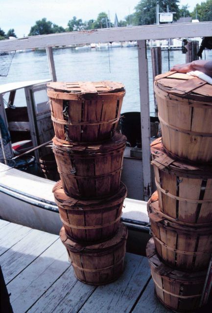 Baskets of blue crabs Picture