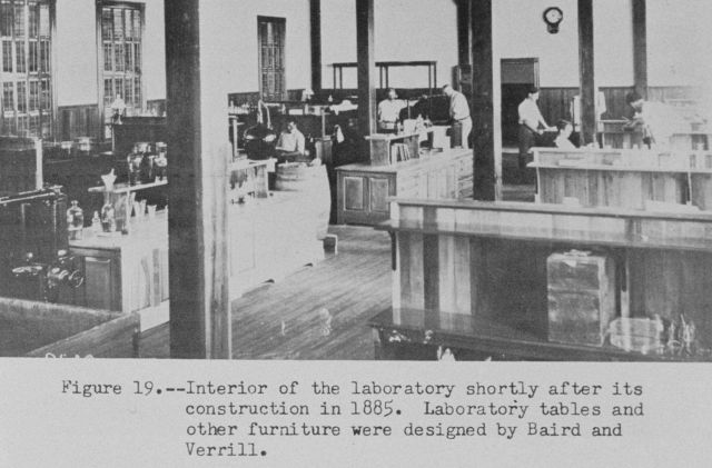 Interior of the laboratory shortly after its construction in 1885 Picture