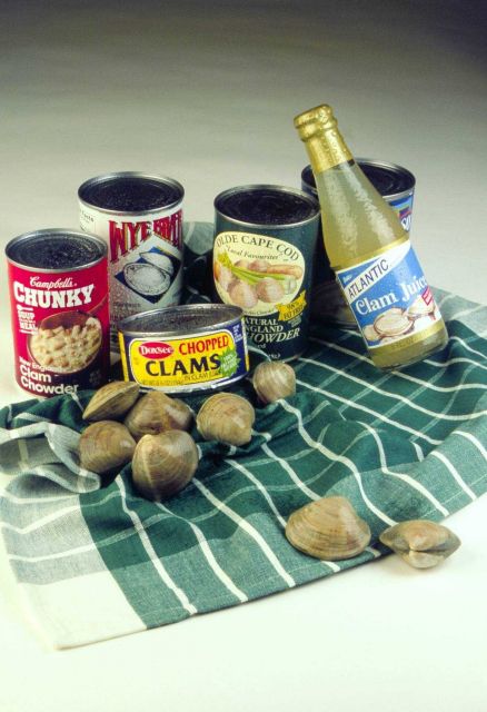 Increasingly, processed clam products use resources supplied by aquaculture to supplement the wild stock harvest.
