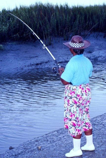 The catch of this woman in Beaufort, South Carolina, is not subject to inspection. Picture