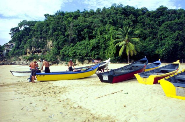 Small-scale fishermen in Crashboat, Puerto Rico, sell their catch - snapper, mackerel, and dolphin fish- locally. Picture