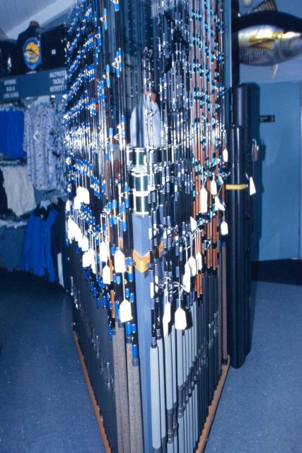 Dockside shops carry a wealth of modern rods to catch every target species under every condition. Picture