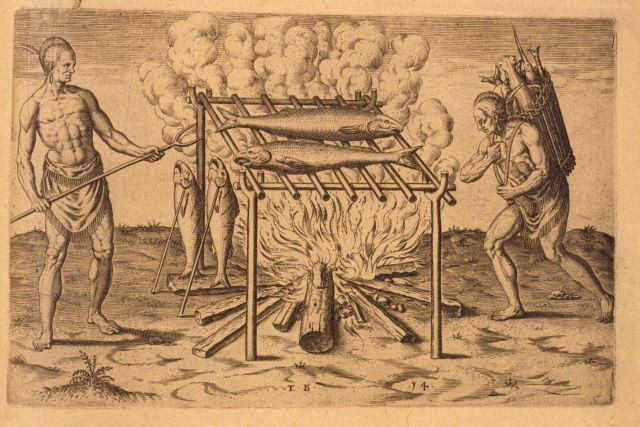 Depiction of Virginia's fish bounty encouraged British emigration to the new new land Picture