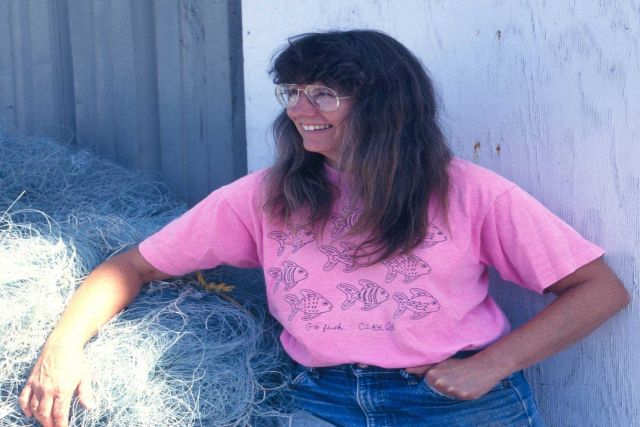 June Krantz, a successful lobster trapper in Casco Bay, Maine, is one of thousands of women participating in commercial American fisheries. Picture