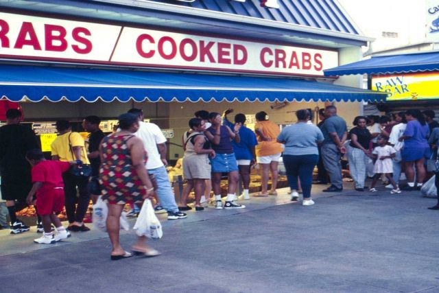 The nation's capital attracts swarms of crab-lovers to its riverfront market steamers on warm summer evenings. Picture