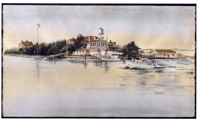 A print of the Beaufort Marine Laboratory as it looked in the 1930's Picture