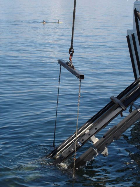 Testing the Eagle Ray AUV ( Autonomous underwater vehicle) from the NOAA Ship HENRY BIGELOW Picture