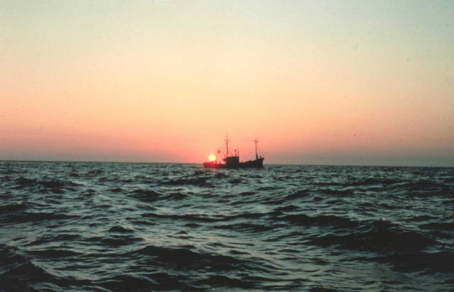 Nightfall over the Bay of Biscay. Picture