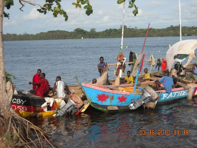 Ghana Boat in Liberia Picture