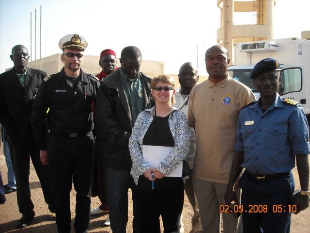Teresa Turk with Senegalese fisheries and maritime officials. Picture