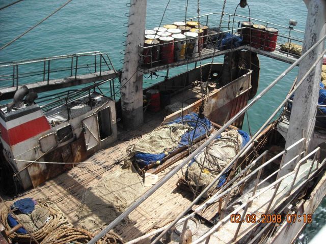 Touring Dakar harbor fisheries vessels observing methods of industrialized fishing in Senegalese waters Picture