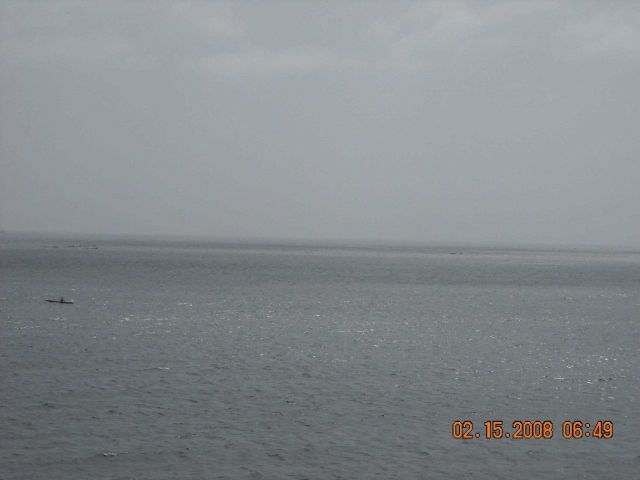 Artisanal fishing craft seen offshore. Picture