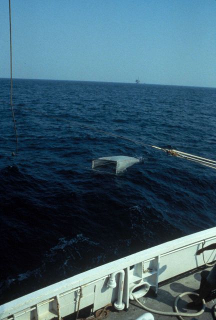 Towing neuston net from research vessel Picture