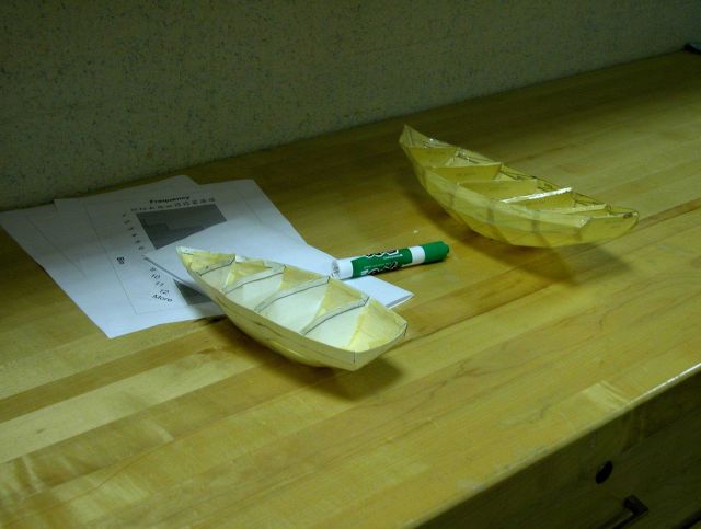 Model boats built by students at the Bridgeport Aquaculture Vocational School in Bridgeport, Connecticut. Picture