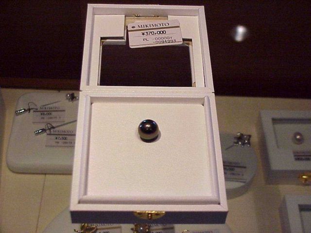 Cultured black Mikimoto pearl at Pearl Island, Japan Picture