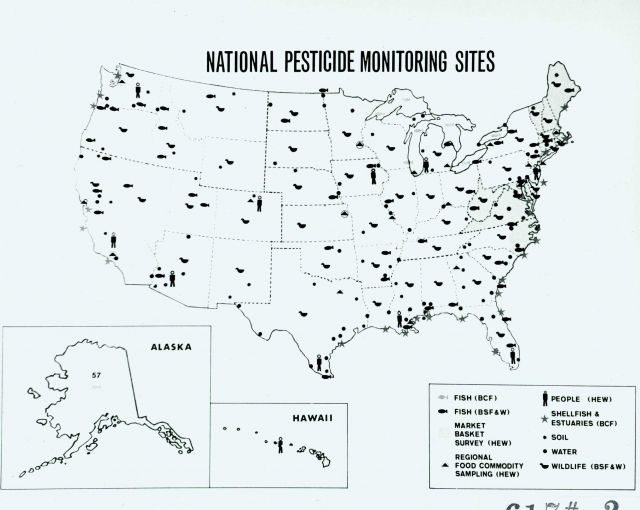 National pesticide monitoring sites. Picture