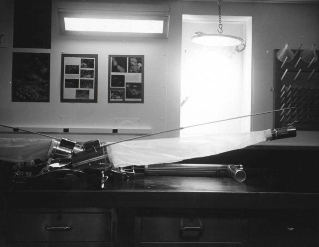 Plankton samplers on display. Picture
