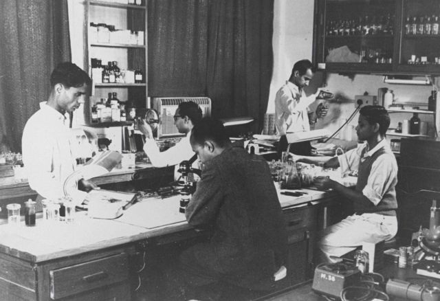 General view of marine biological laboratory at the University of Delhi. Picture