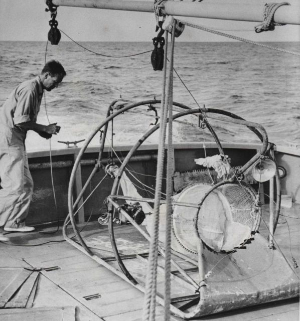 The Beyer sled, used to sample plankton occurring near the sea bottom. Picture