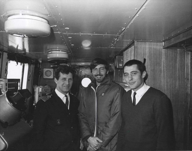 Captain Anatoly Maslenikov, NMFS biologist Perry Thompson, and Chief of Soviet Expedition Yuri M Picture