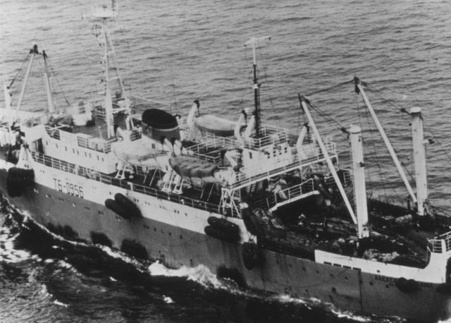 Soviet BMRT ALEKSEI MAKHALIN, a standard MAYAKOVSKIY 278-foot stern trawler Picture