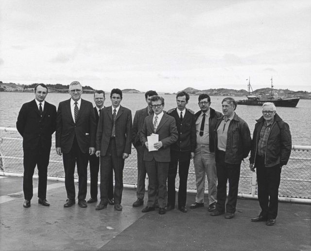 Conferees of US-USSR meeting concerning Alaska fishing on board CGC CONFIDENCE Picture