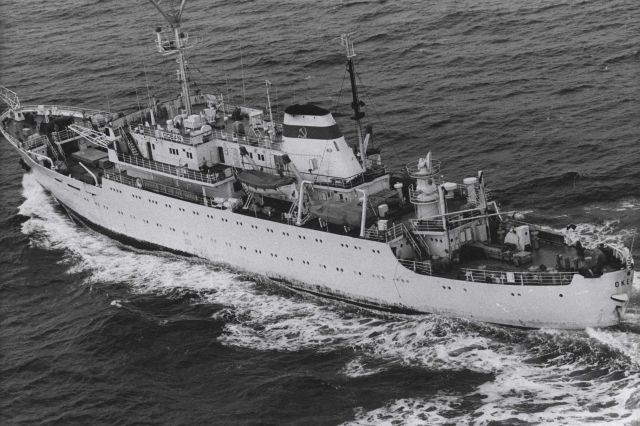 Russian survey ship OCEAN, built in 1969 and home port of Vladivostok Picture