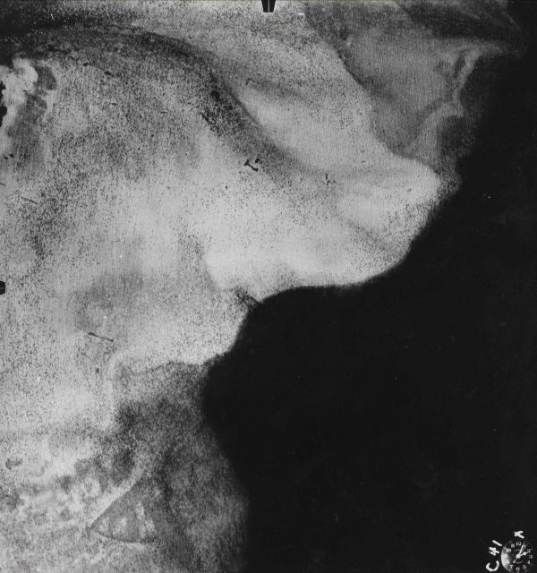 Aerial photo graph of entrance of salmon spawning creek Picture