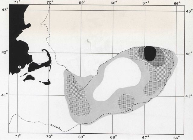 Chart of the Georges Bank sea scallop grounds Picture