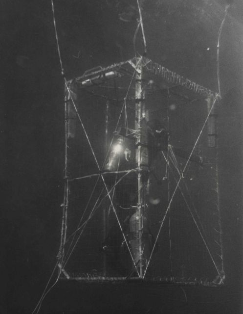 Diver biologist inside of shark cage Picture