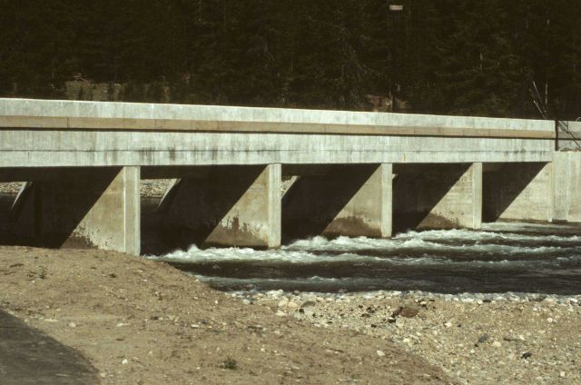 A fish weir at the hatchery near Stanley. Picture