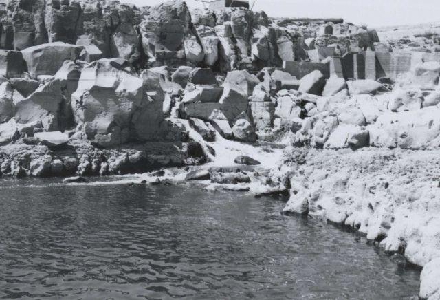Left entrance to the right fish ladder. Picture