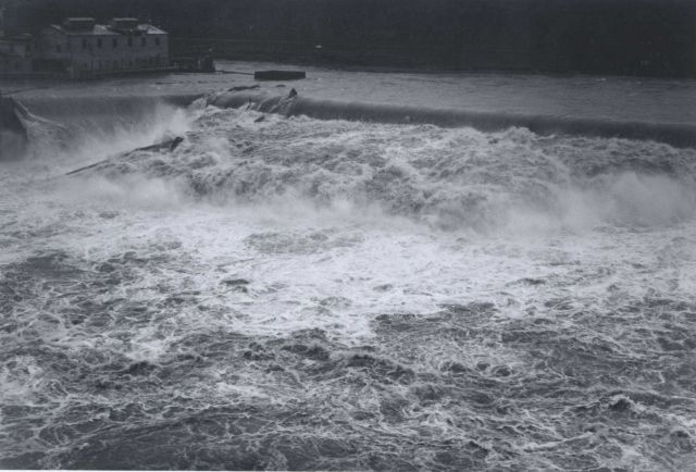Willamette Falls during floodstage of river. Picture