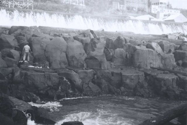 Willamette Falls after water level dropping Picture
