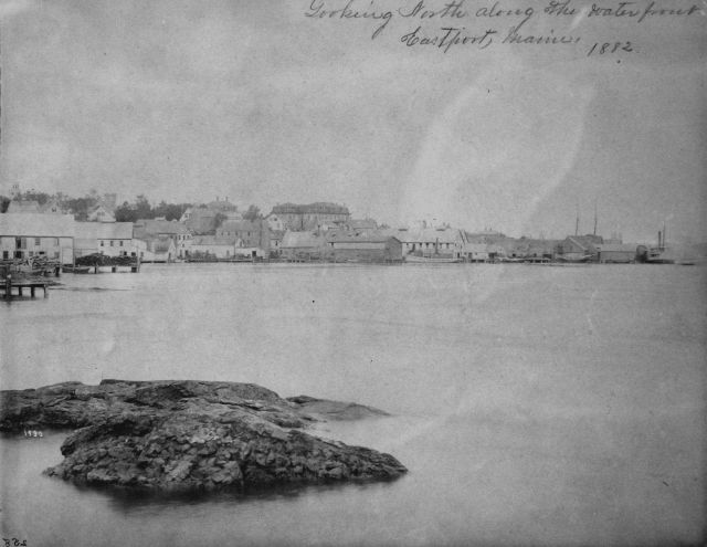 Looking north along the waterfront, Eastport, ME, 1882. Picture