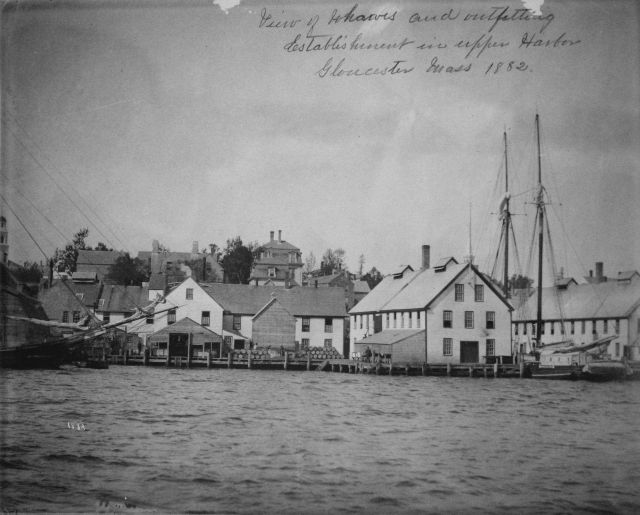 View of wharves and outfitting establishments. Picture