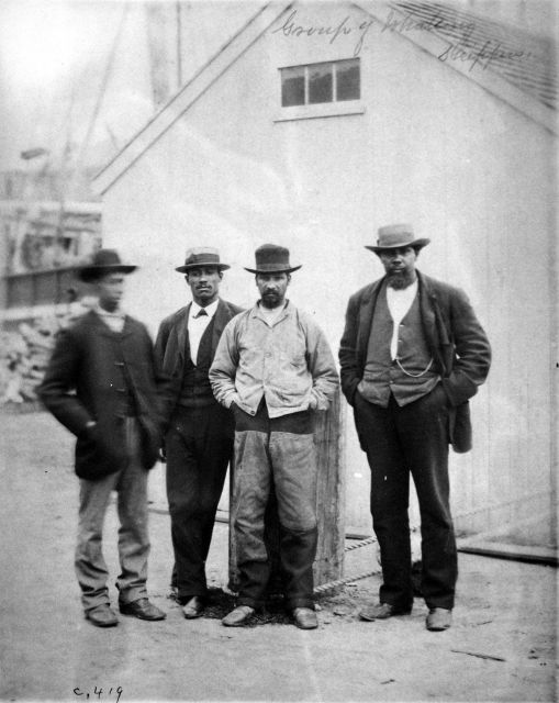 Group of whaling skippers. Picture