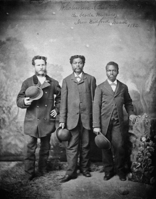Whalemen (two colored Cape de Verde negroes), New Bedford, MA, 1882. Picture
