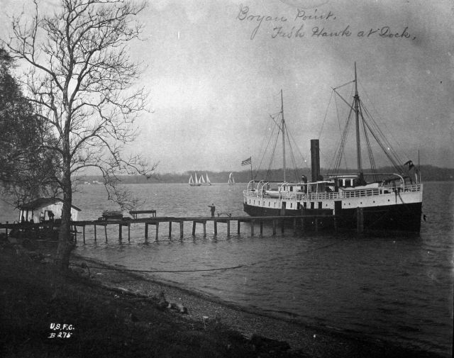 Bryan Point, Fish Hawk at dock. Picture