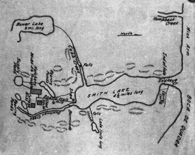 Map of Smith Lake, Boca de Quadra, and hatchery, AK. Picture