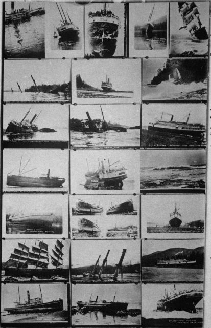 Wrecks of passenger and fishing vessels in Alaskan waters. Picture