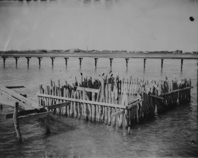 Fish holding pen. Picture