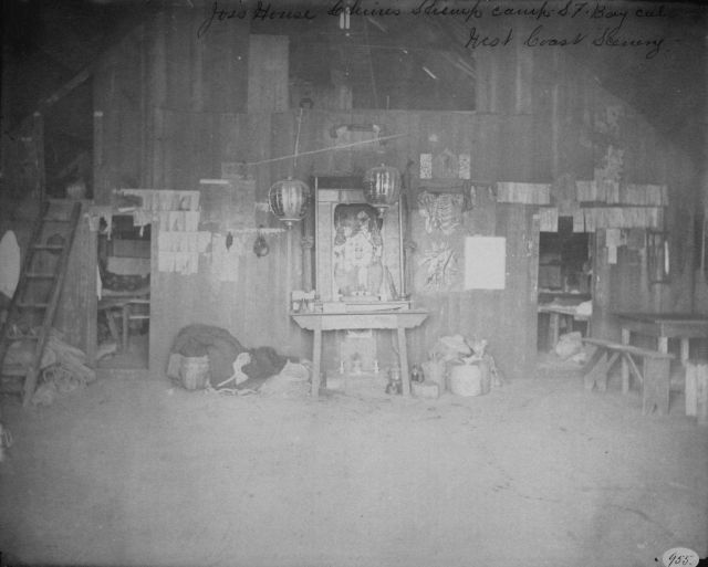 House Chinese shrimp camp, San Francisco Bay, CA, west coast scenery. Picture