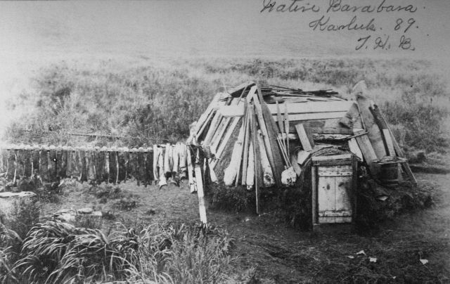 Native barabara, Karluk, AK, 1889. Picture