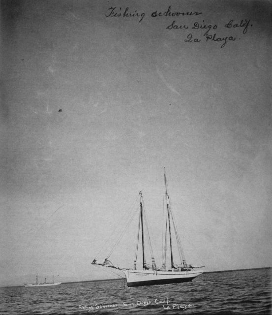 Fishing schooner, San Diego, CA, La Playa. Picture