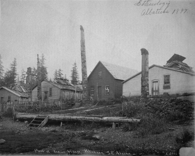Ethnology, Albatross, 1897, part of Indian village at Klinkuan, southeast AK. Picture