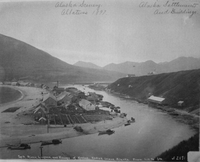Karluk Spit, Kodiak Island, AK, from hill to SW Picture