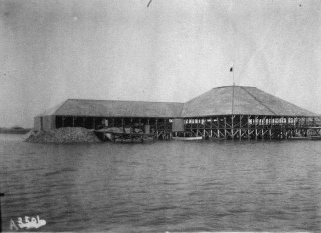 Matagorda Bay, TX, public pavilion, rented quarters for oyster shucking by Mr Picture