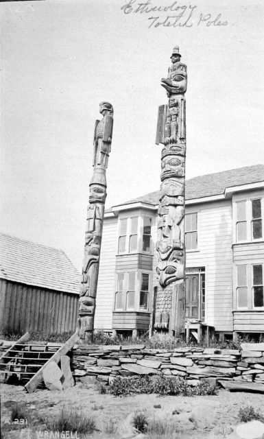 Ethnology, totem poles, Wrangell, AK Picture